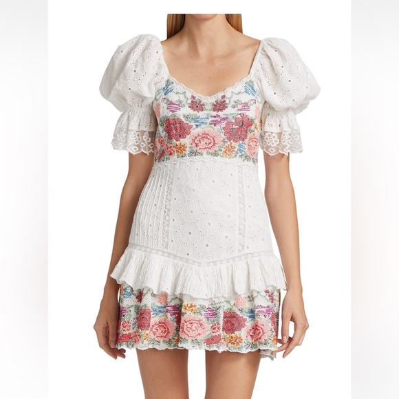 LoveShackFancy Dresses & Skirts - NWT Loveshackfancy lace crochet puff sleeve dress